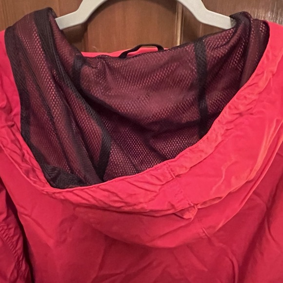 Vintage 90s Nike Windbreaker Jacket Red XL Silver Swoosh Sleeve Tape 1998 VTG - Picture 8 of 10